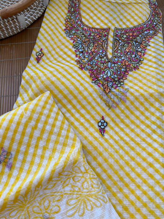 Kota kashmiri work kurta Dupatta