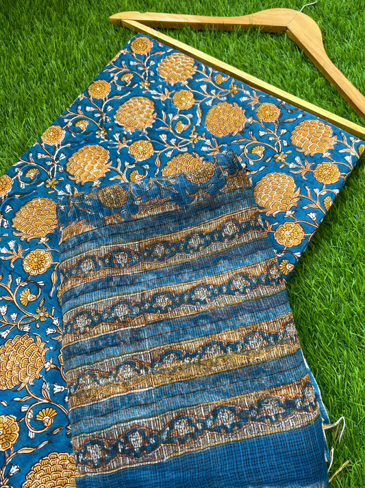 Block print Cotton Dupatta Kurta