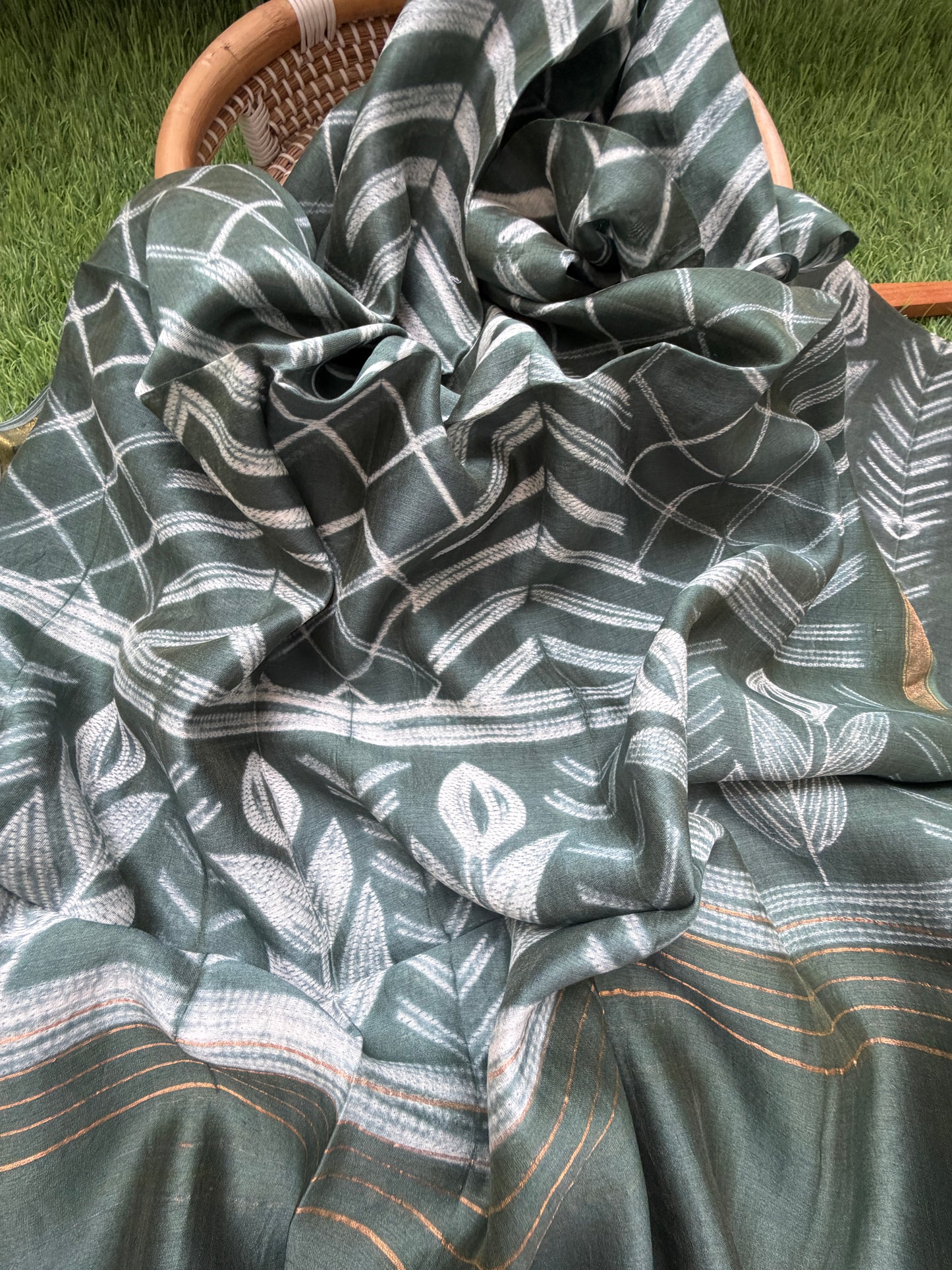 Chanderi Shibori kurta dupatta