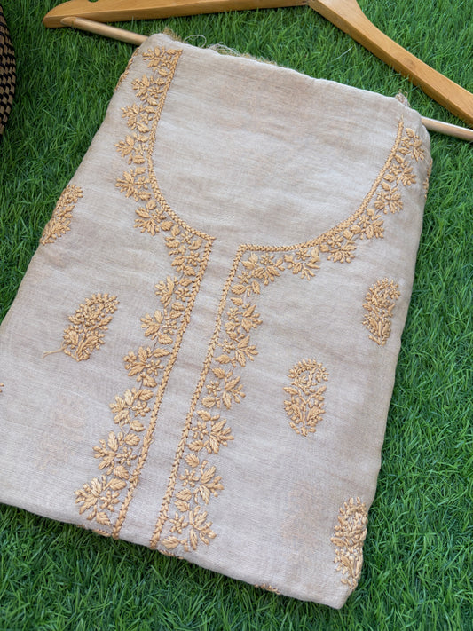 Chikankari chanderi Kurta