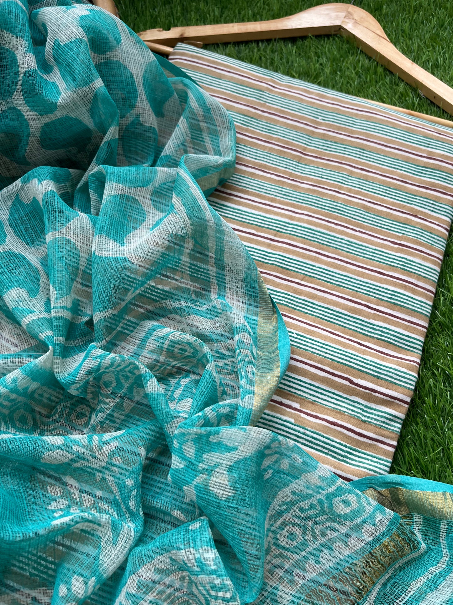 Block print kota Dupatta cotton Kurta