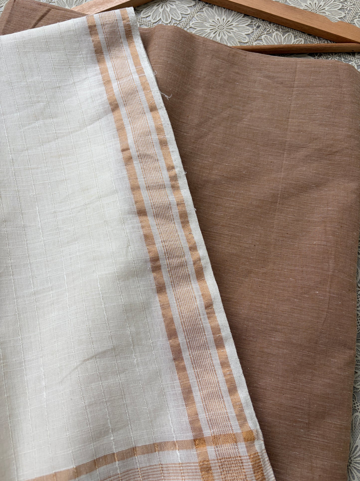 Mangalgiri Cotton 3 pc set - kurta bottom Dupatta