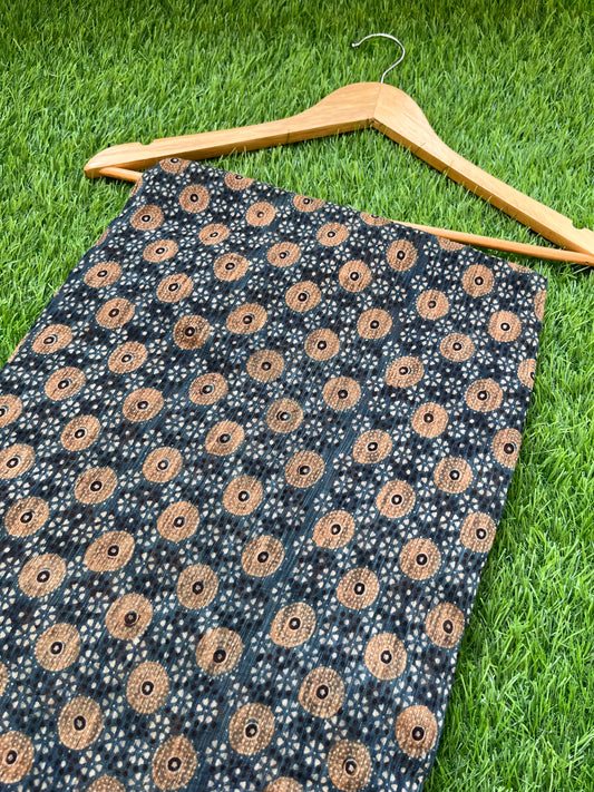 Ajrakh Chanderi fabric