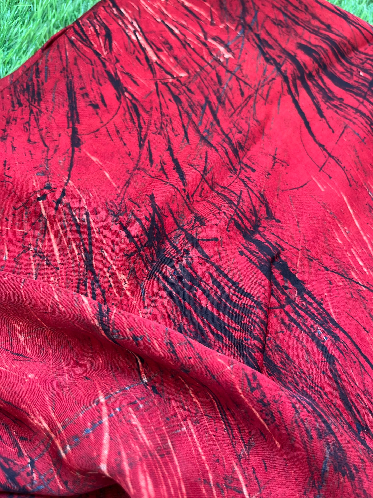 Modal Silk ajrakh fabric