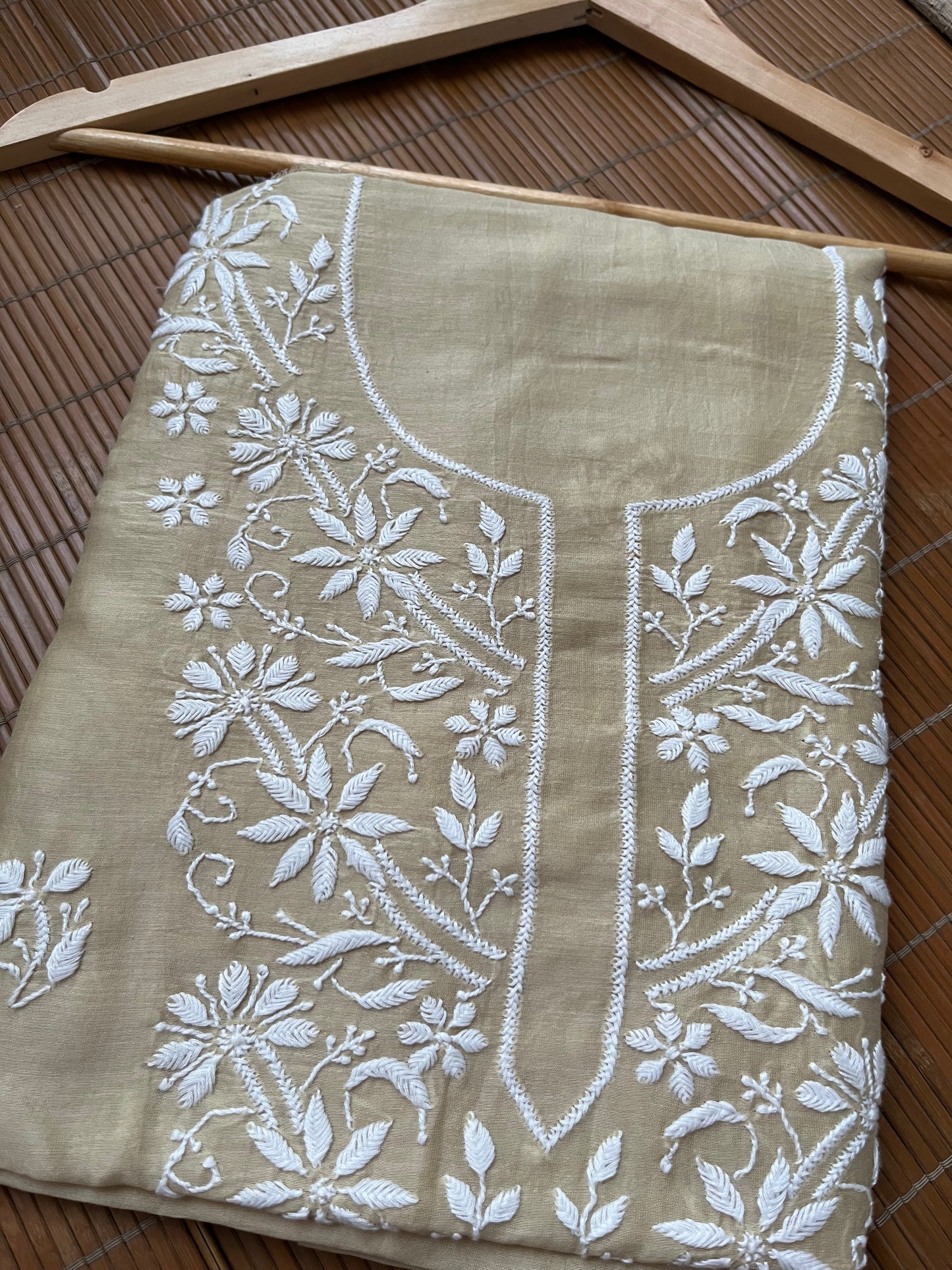 Chanderi chikankari kurta