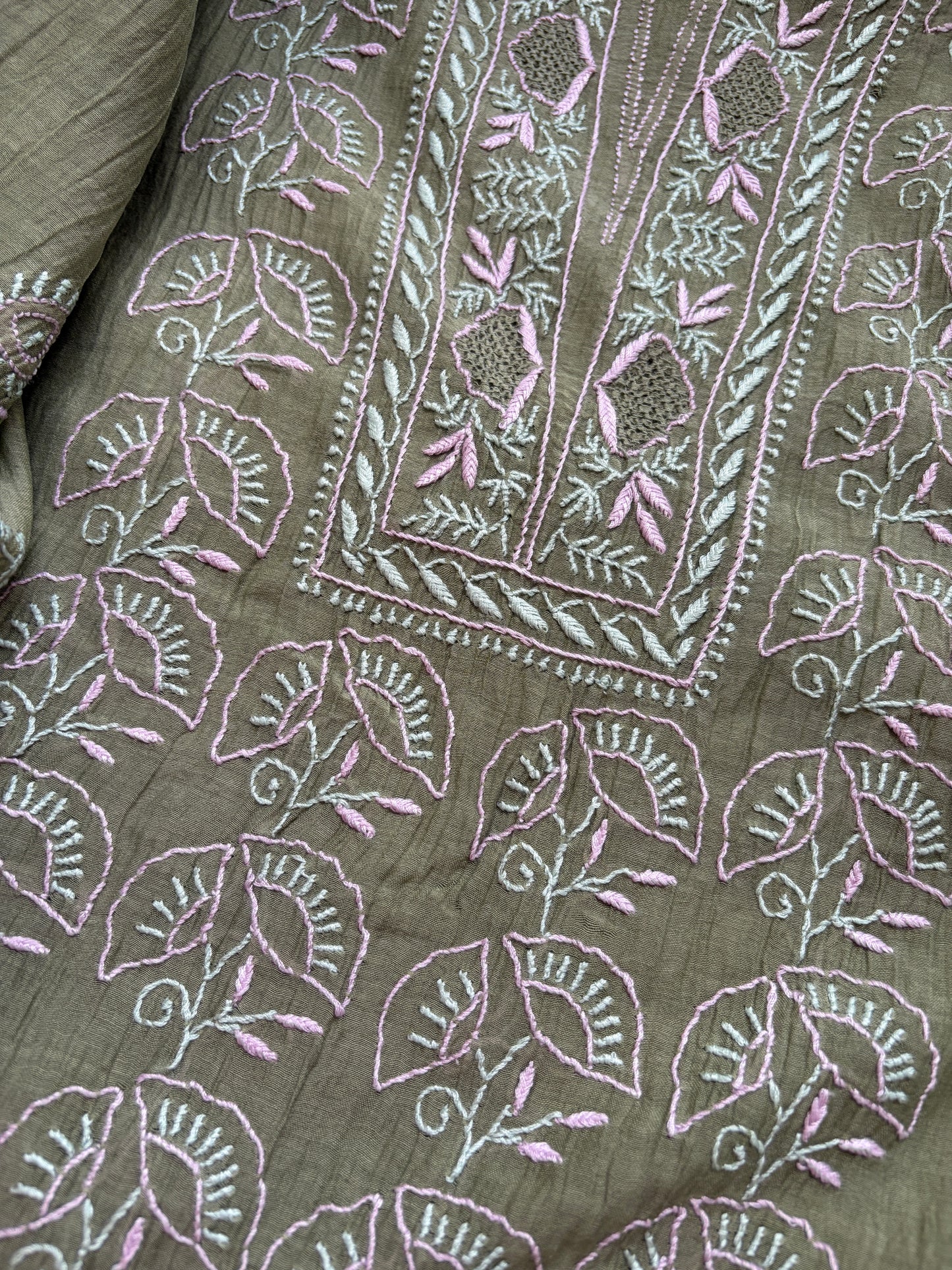 Chanderi Chikankari Kurta Dupatta