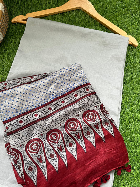 त्योहार :Gajji silk bandhani Dupatta with plain chanderi kurta bottom Fabric