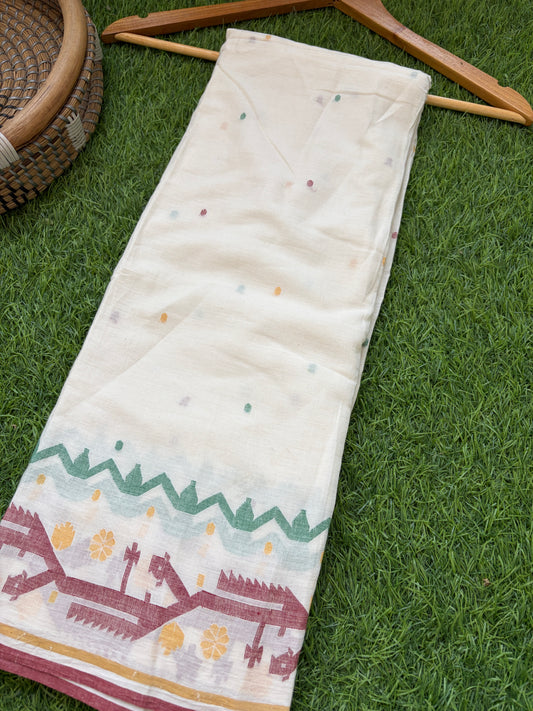 Jaamdani mul fabric