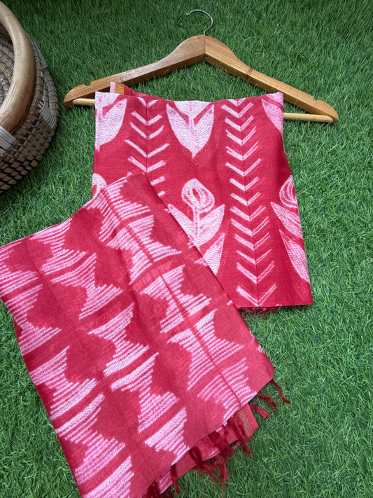 Chanderi Shibori kurta dupatta