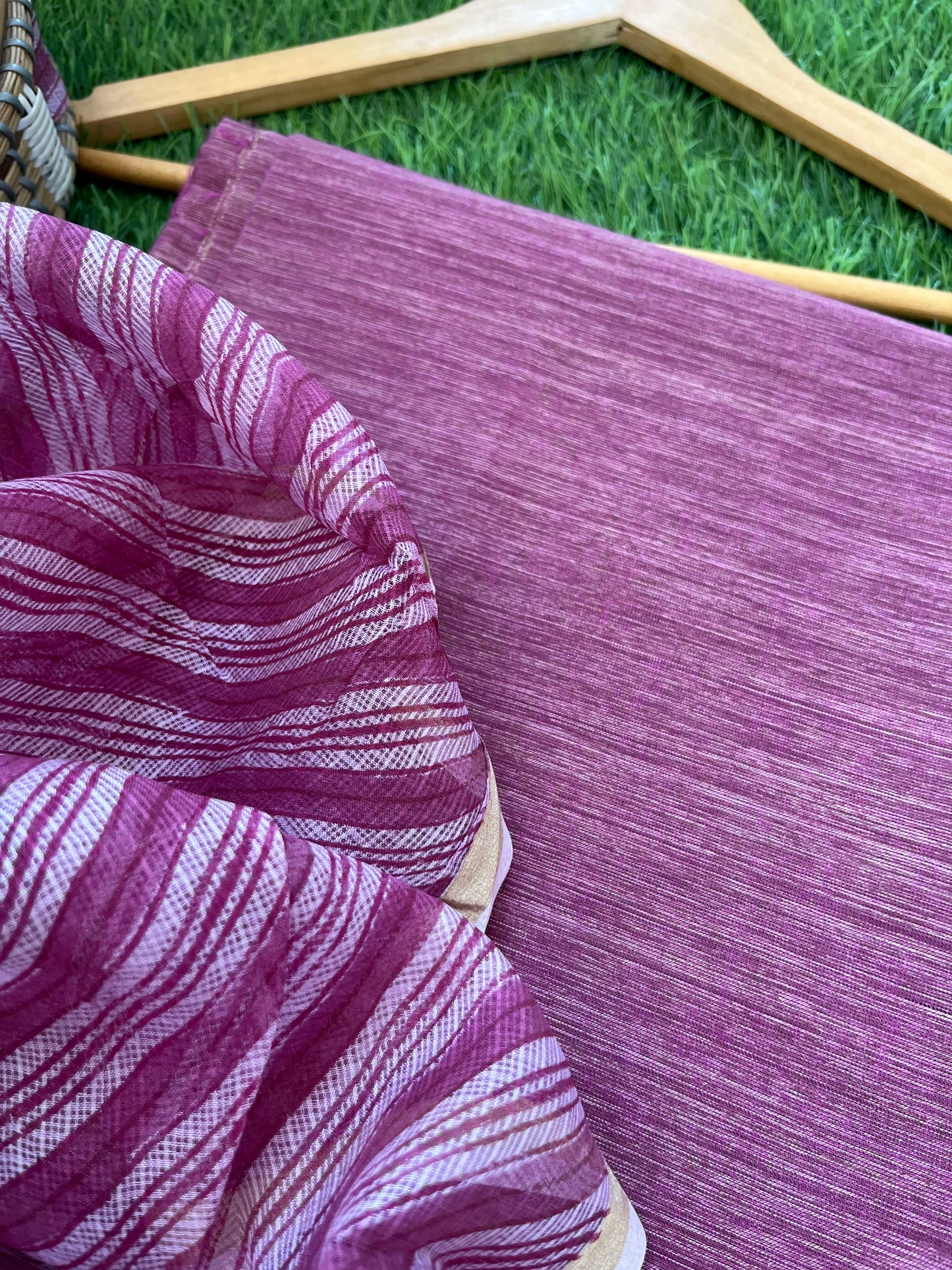 Cotton mangalgiri kurta fabric kota silk dupatta