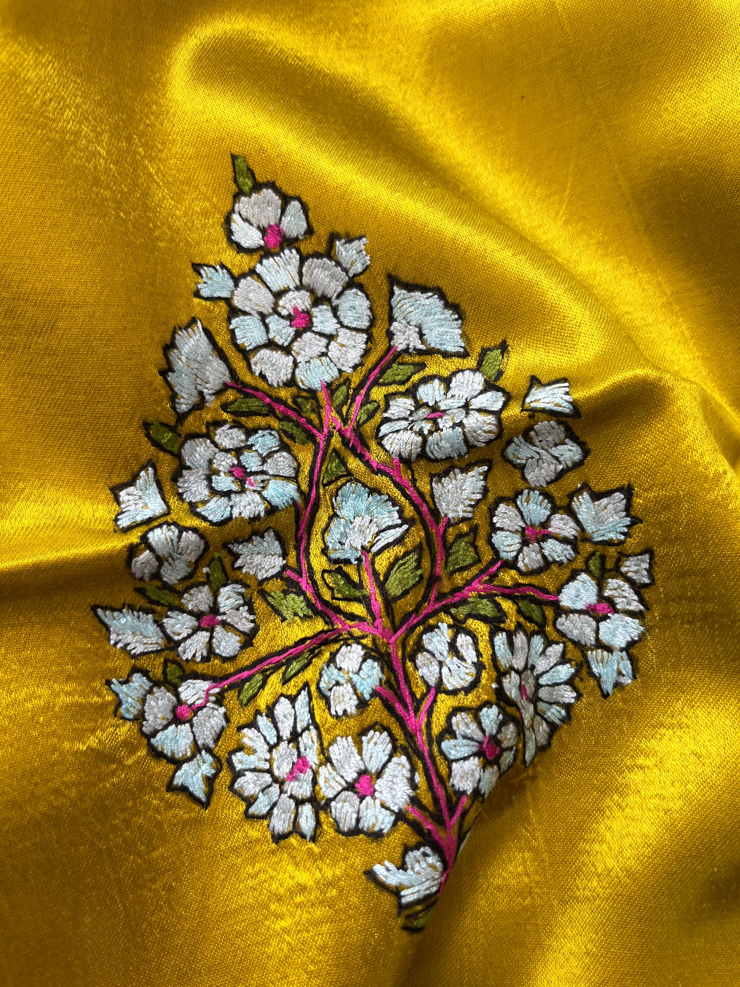 Mashru Silk kashmiri work kurta