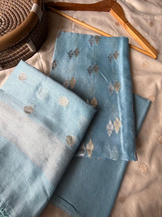 त्योहार् -Banarasi chanderi dupatta kurta