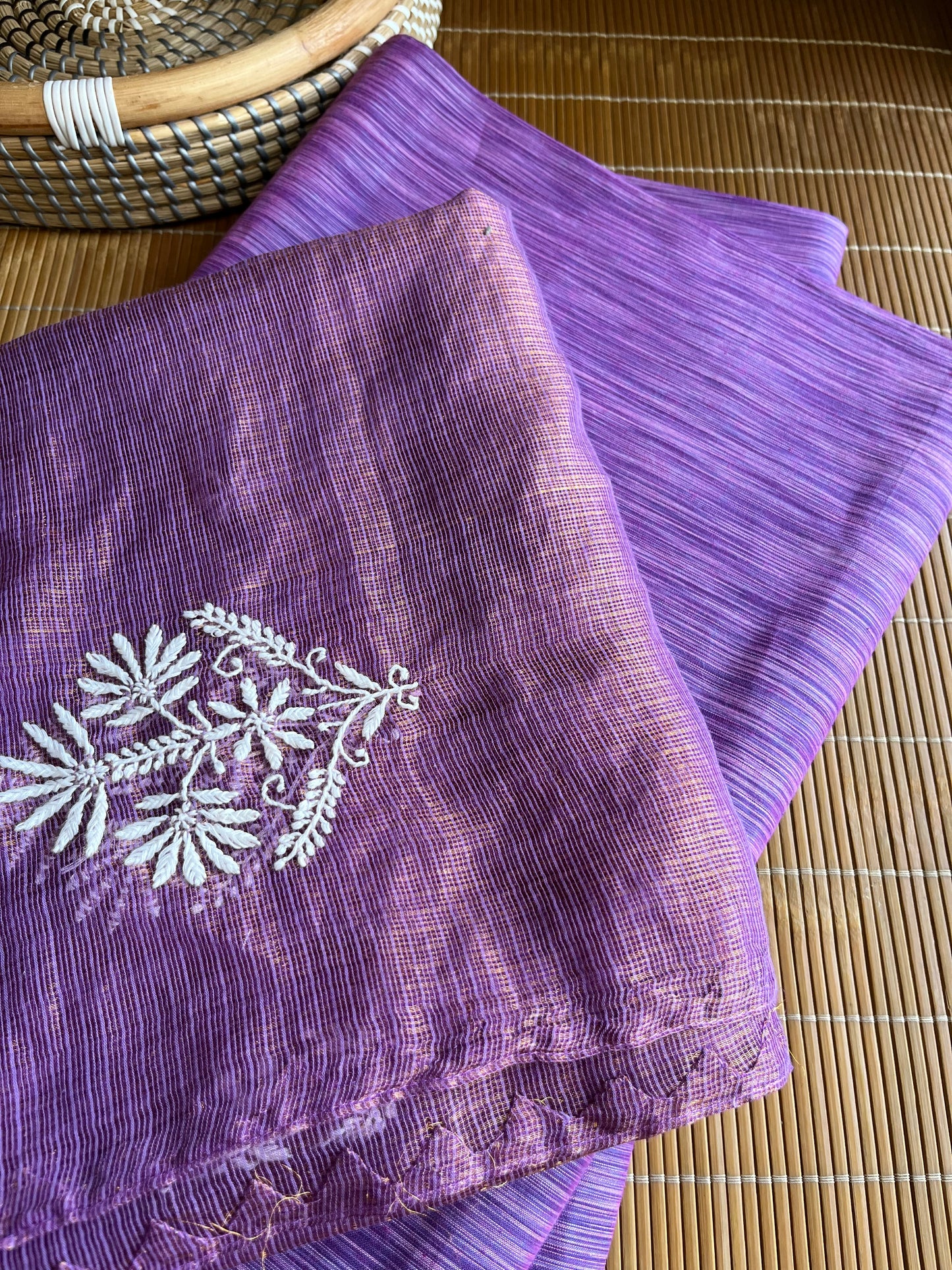 Kota tissue chikankari Dupatta cotton suit fabric
