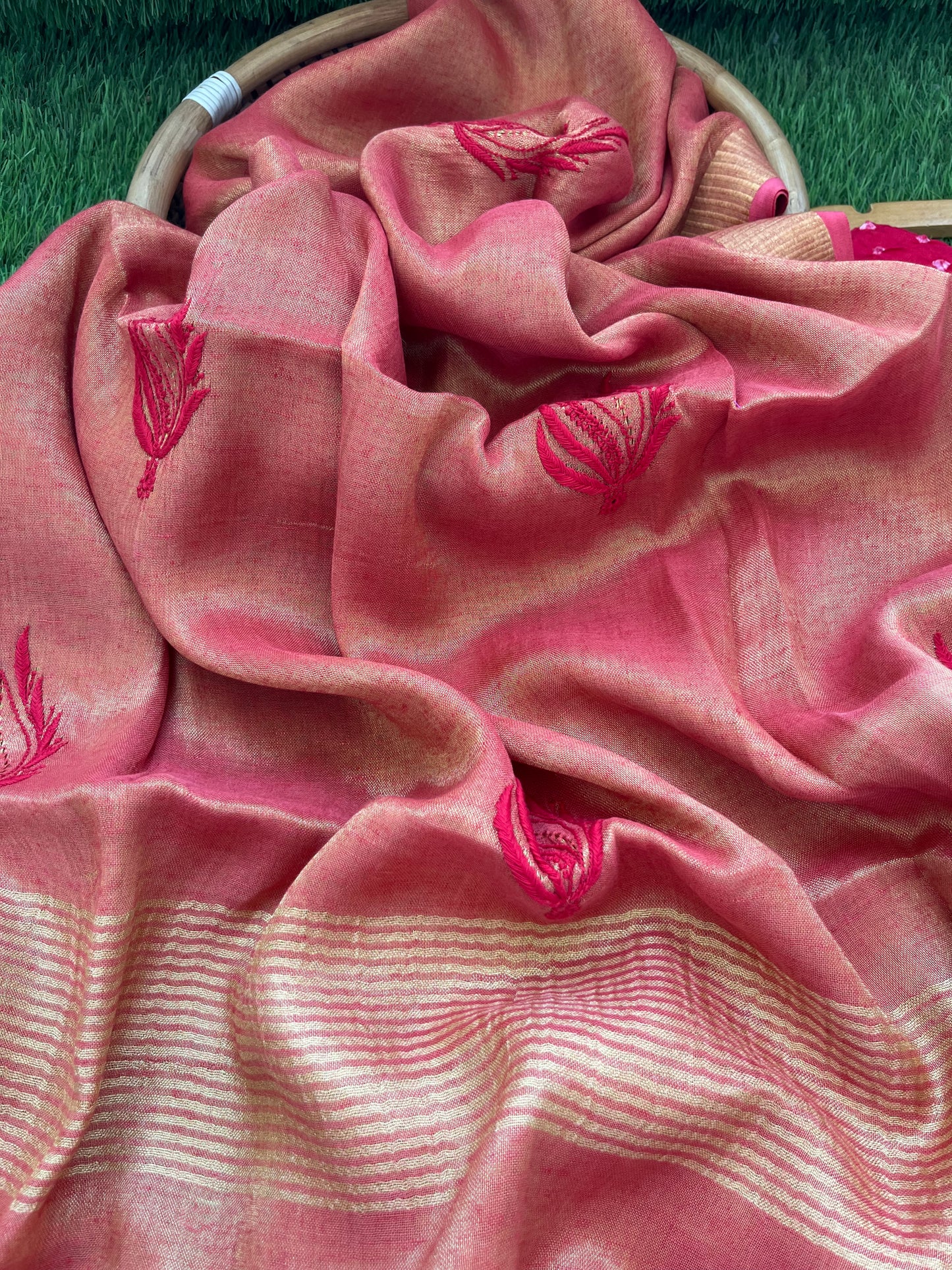 Bandhani kurta chikankari Dupatta