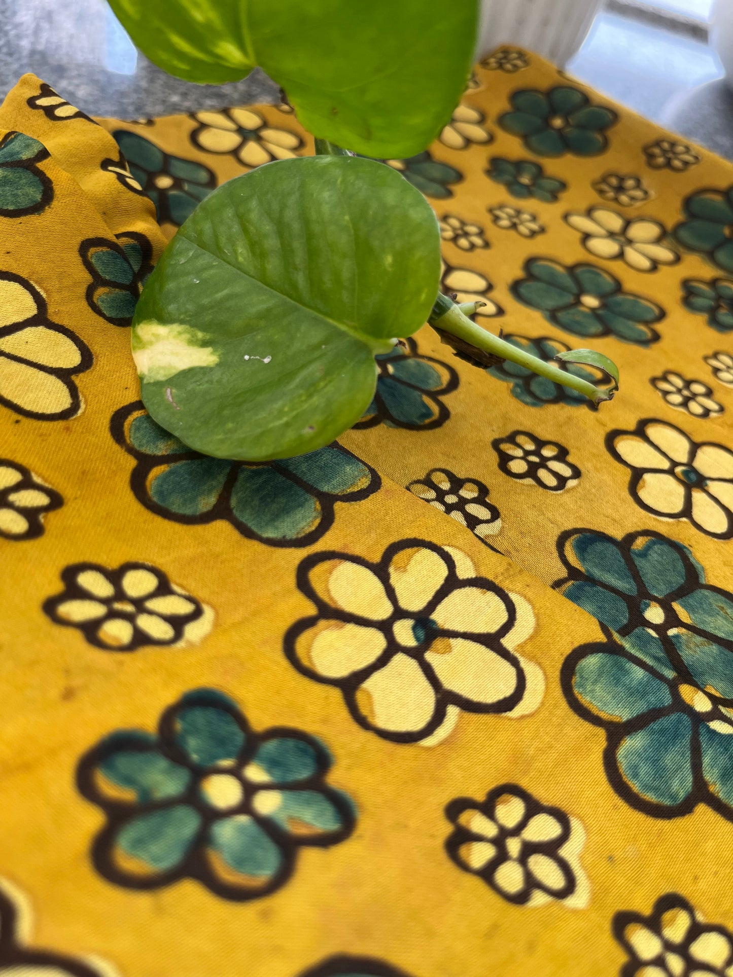 Modal Silk ajrakh fabric