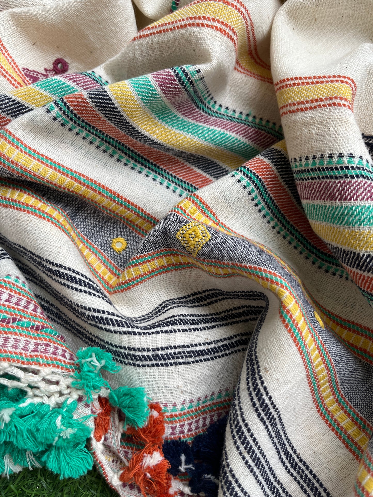 Handwoven organic kala Cotton kurta bottom dupatta (Copy)