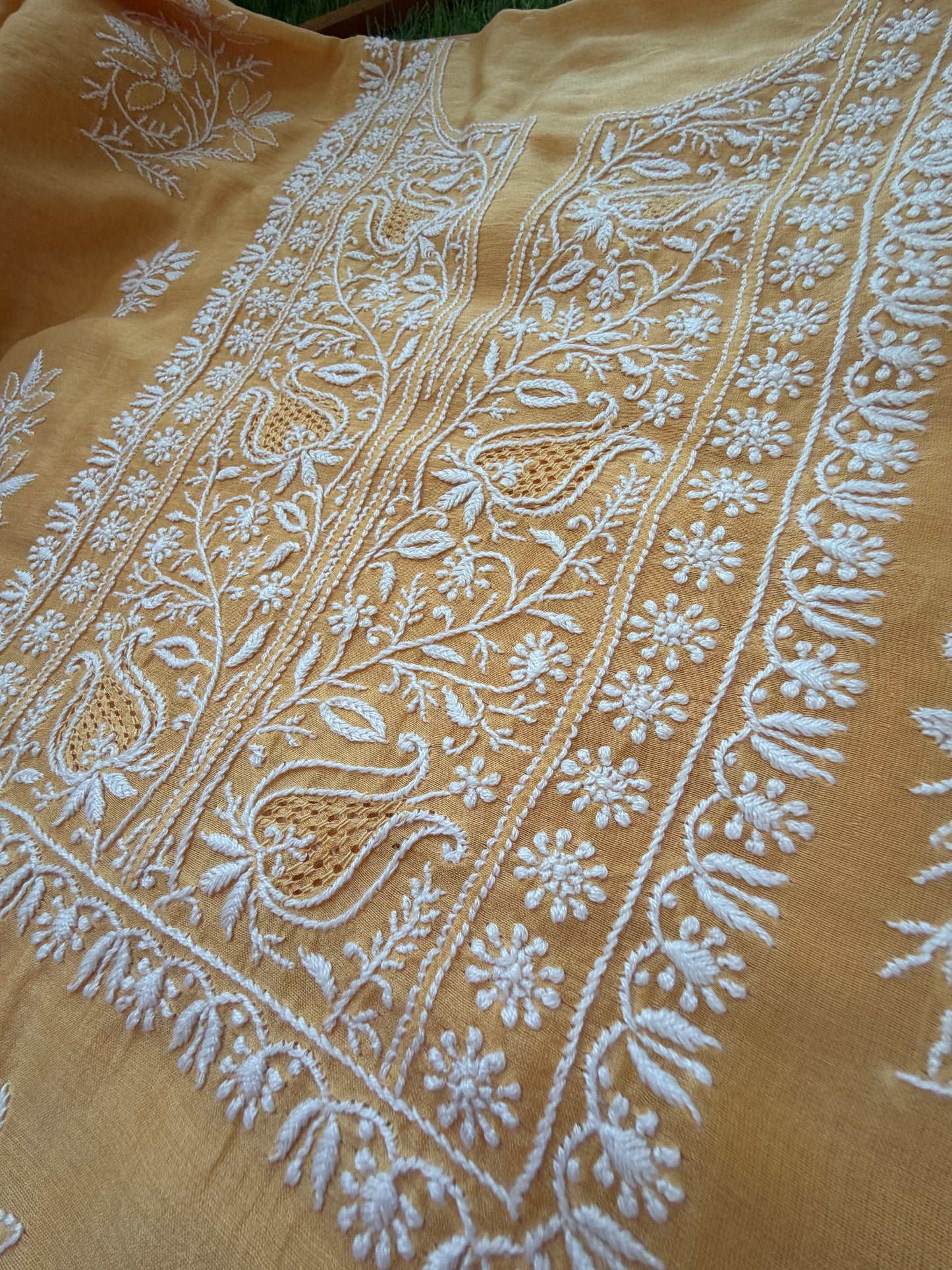 Chikankari chanderi Kurta