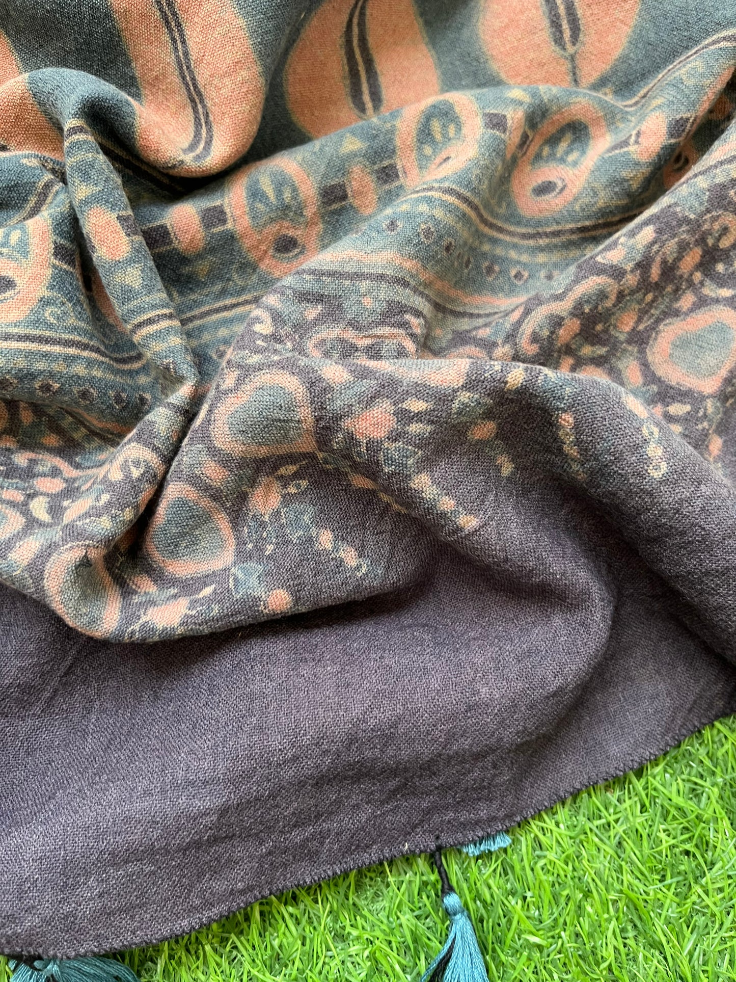 Handwoven ajrakh shawl