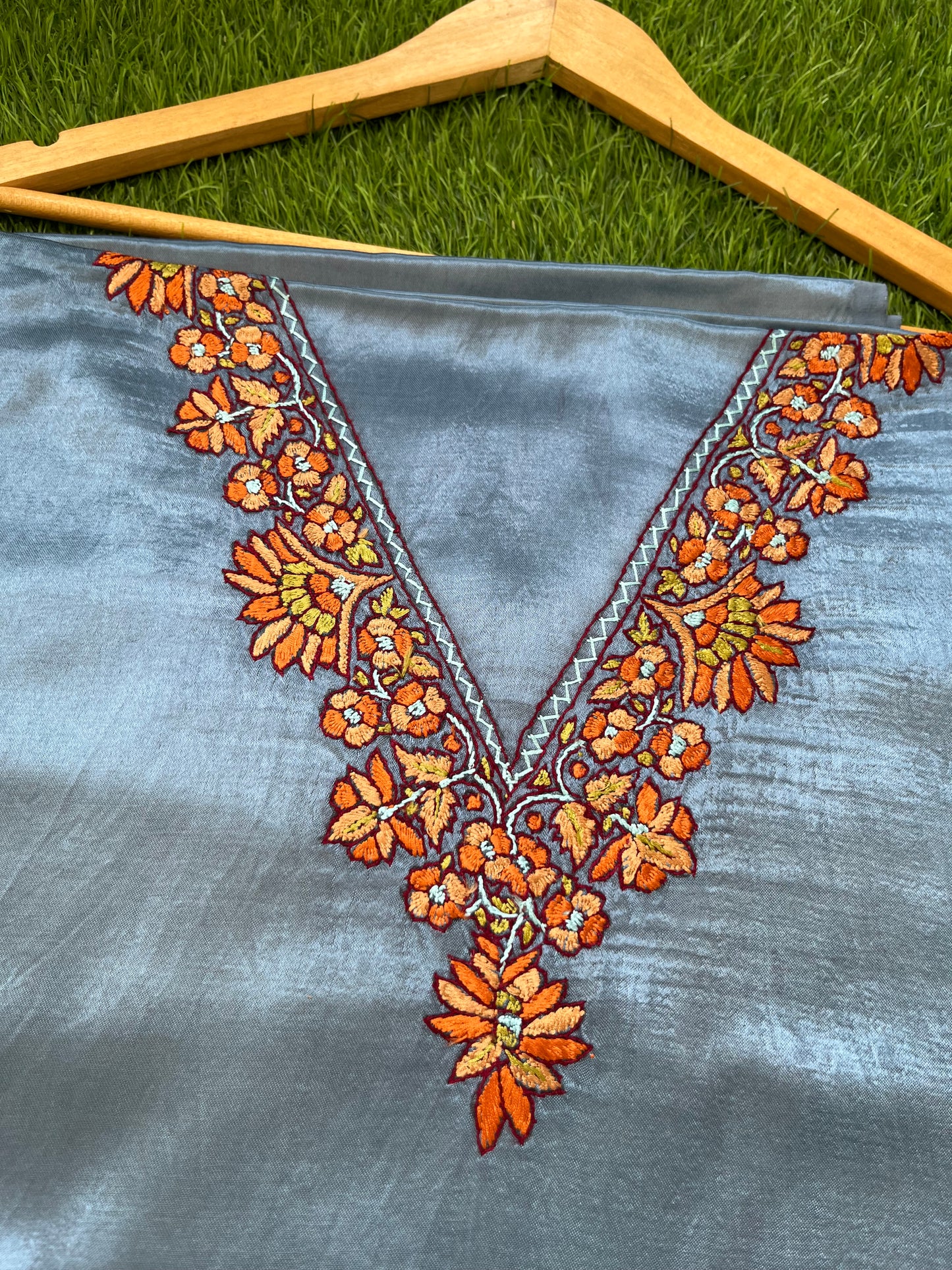 Mashru Silk kashmiri work kurta