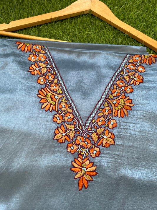 Mashru Silk kashmiri work kurta