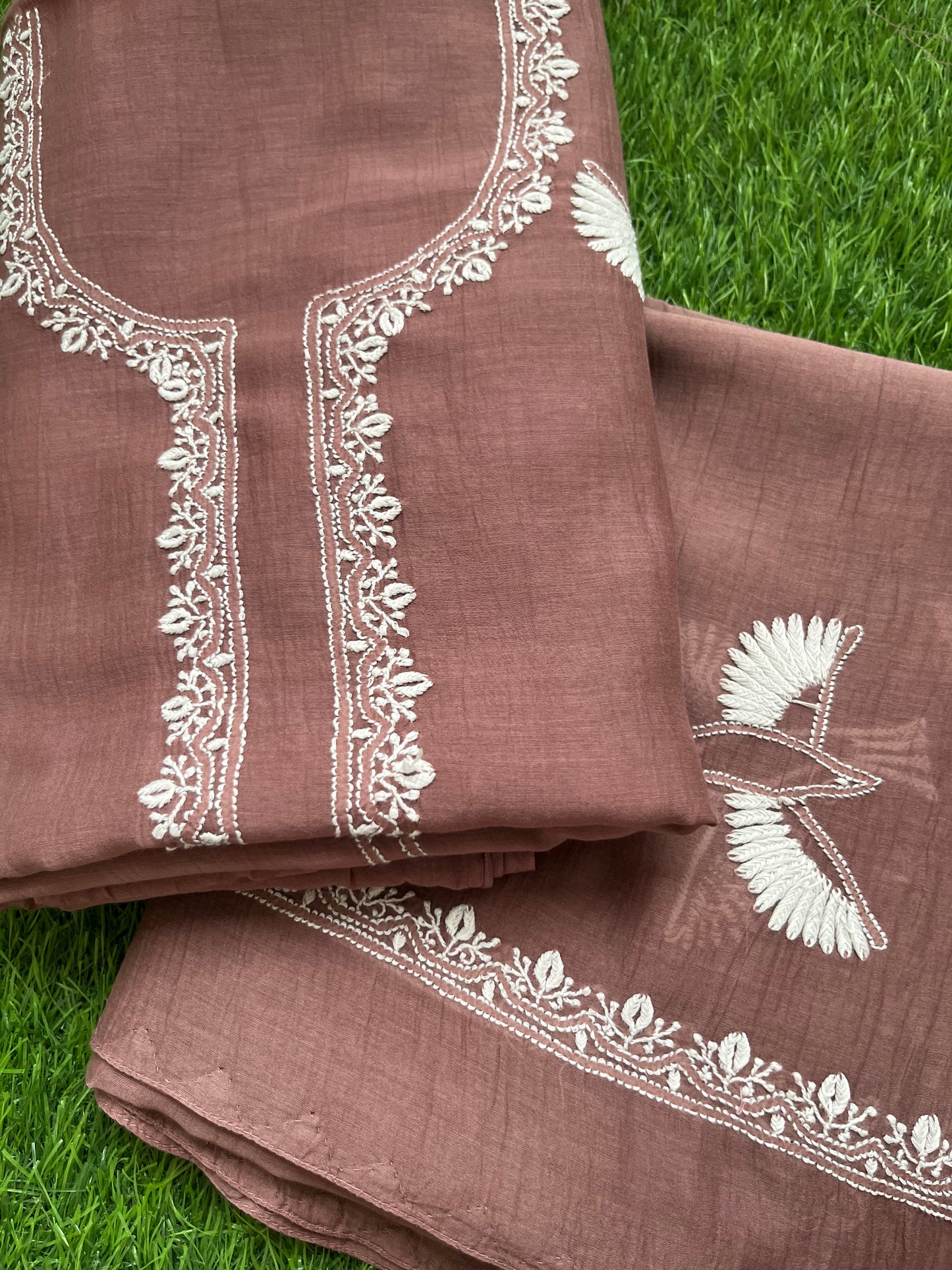 Chanderi Chikankari Kurta Dupatta