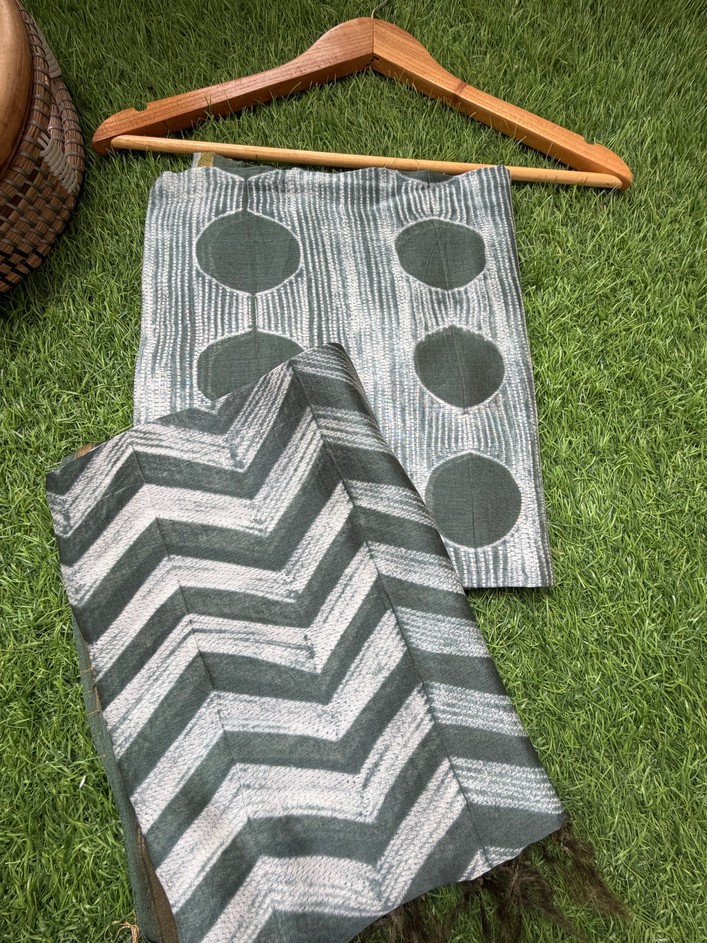 Chanderi Shibori kurta dupatta