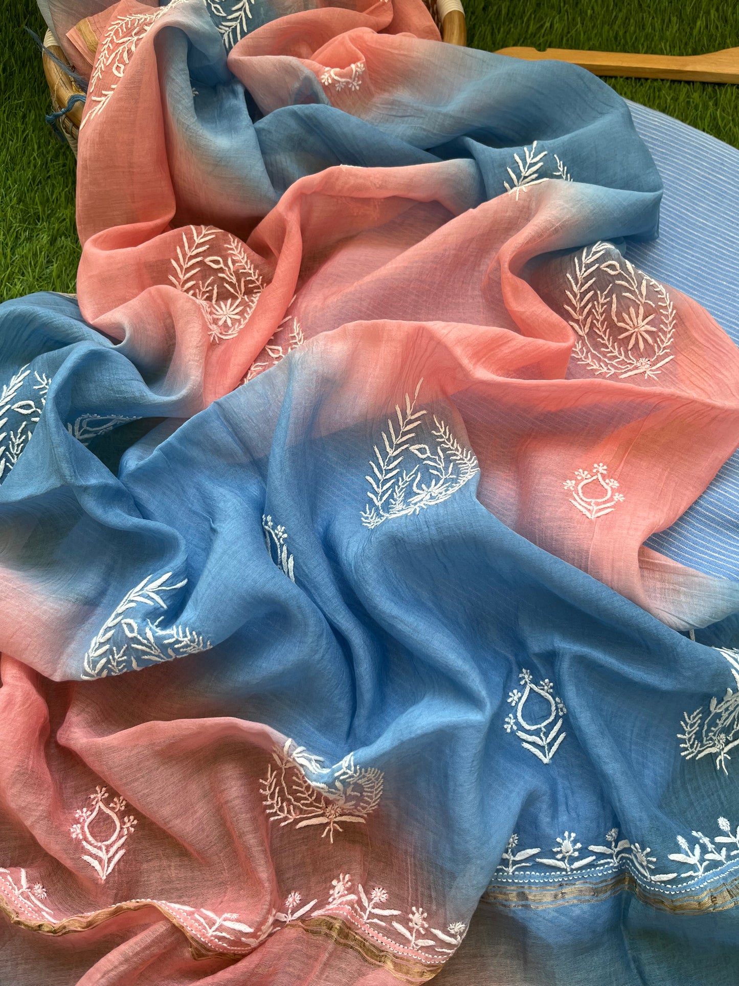 रोज़ाना  :Chanderi Chikankari Dupatta with kala cotton kurta Fabric