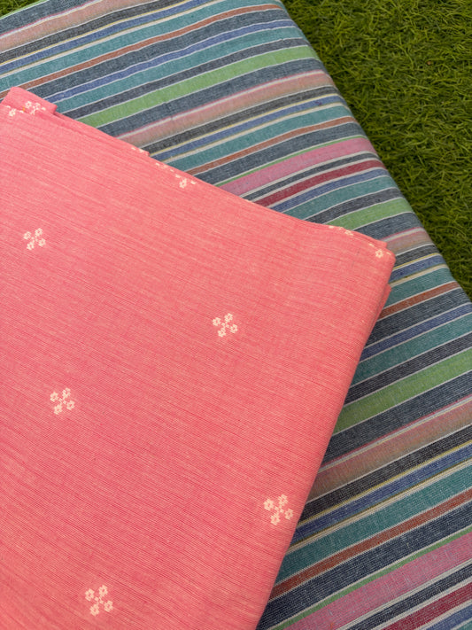 Khadi stripe jaamdani cotton