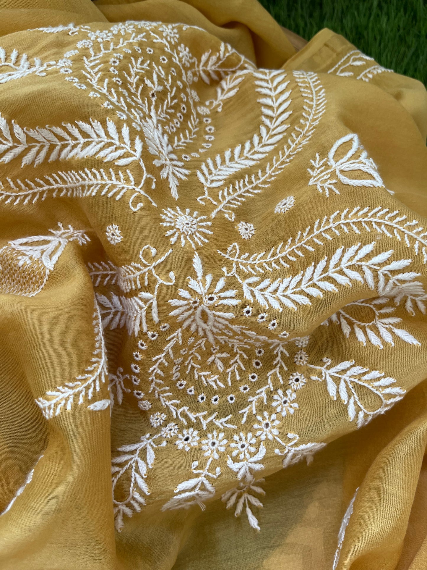 Jaamdani kurta chikankari dupatta