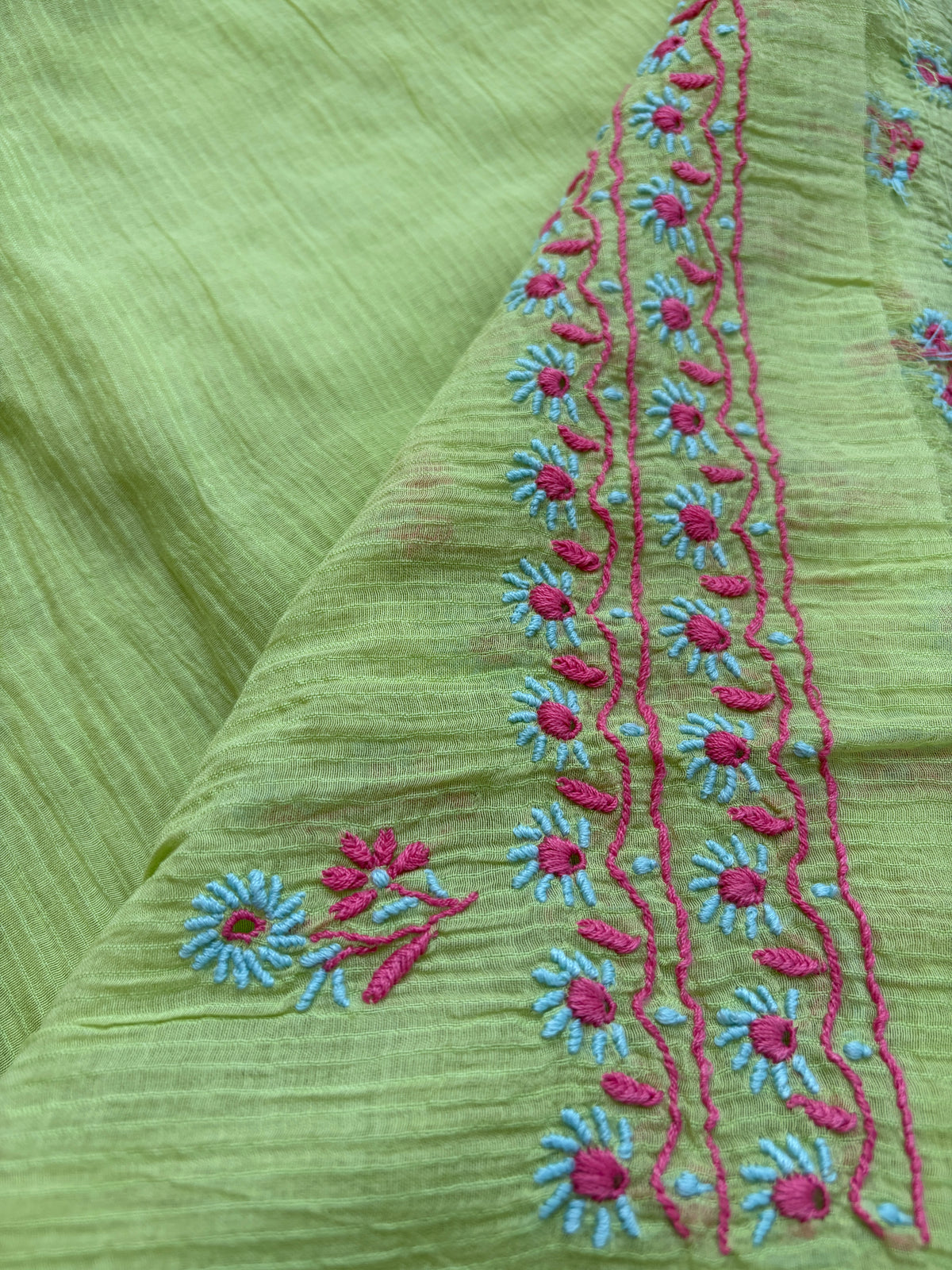 Chanderi Chikankari Kurta Dupatta
