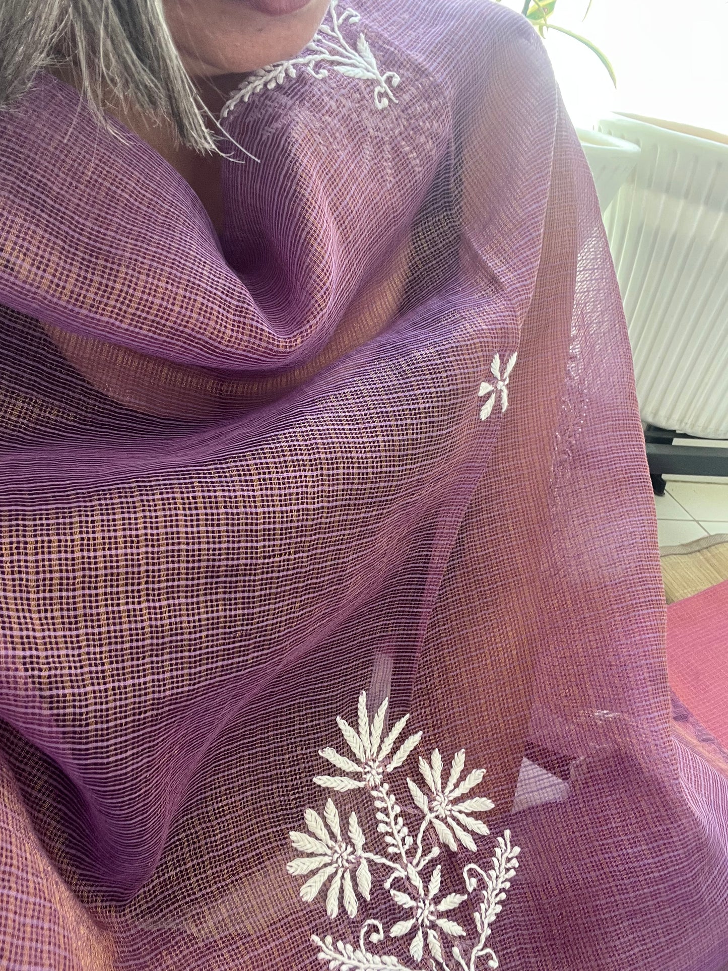 Kota tissue chikankari Dupatta