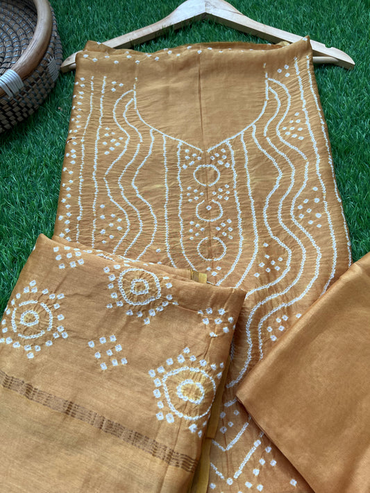 Chanderi Bandhani kurta dupatta