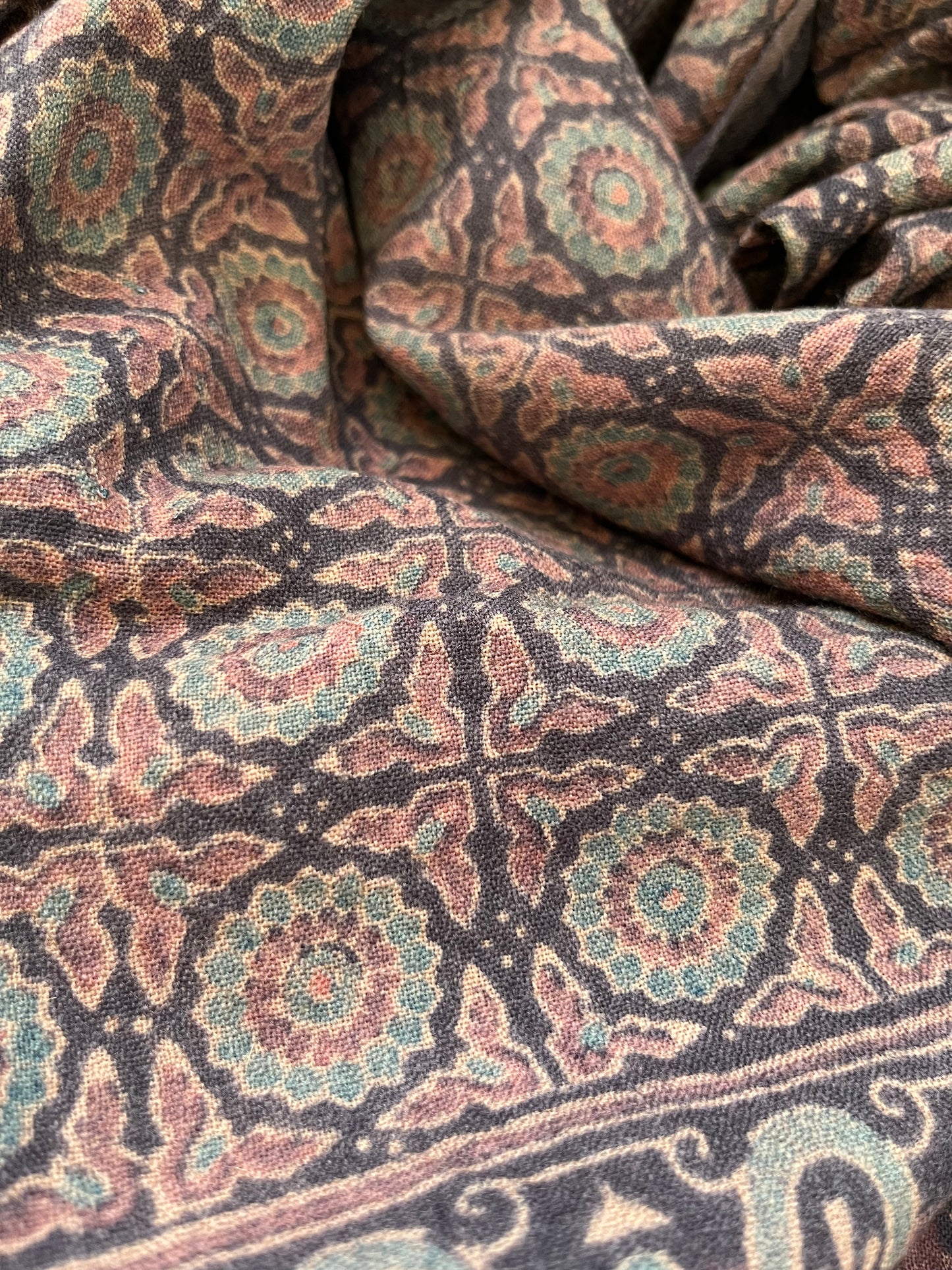Handwoven ajrakh shawl