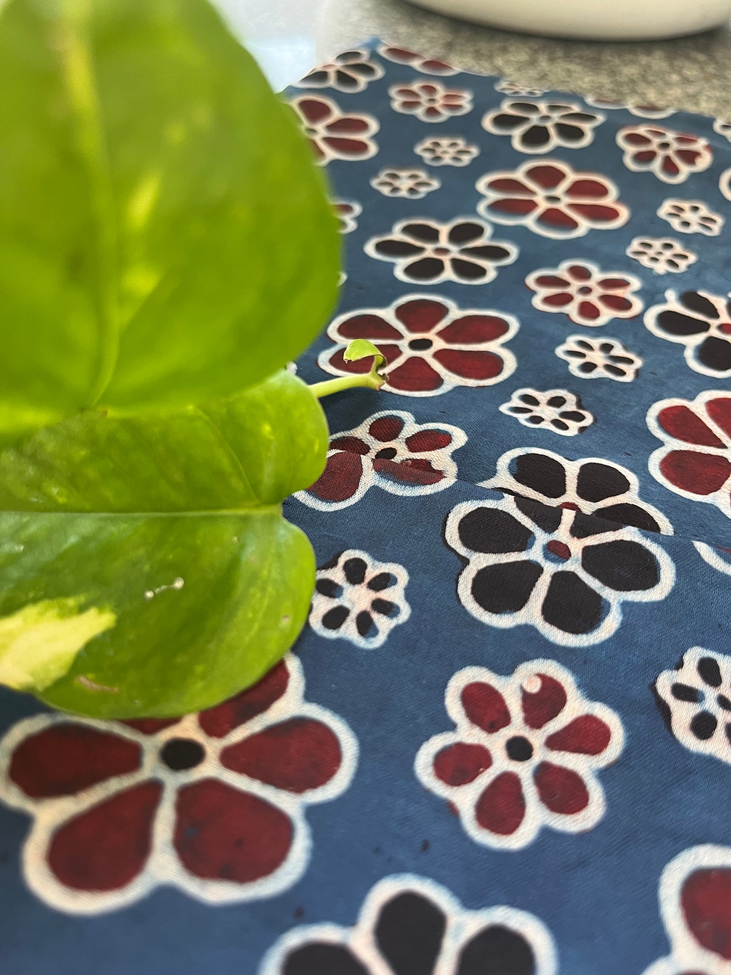 Modal Silk ajrakh fabric