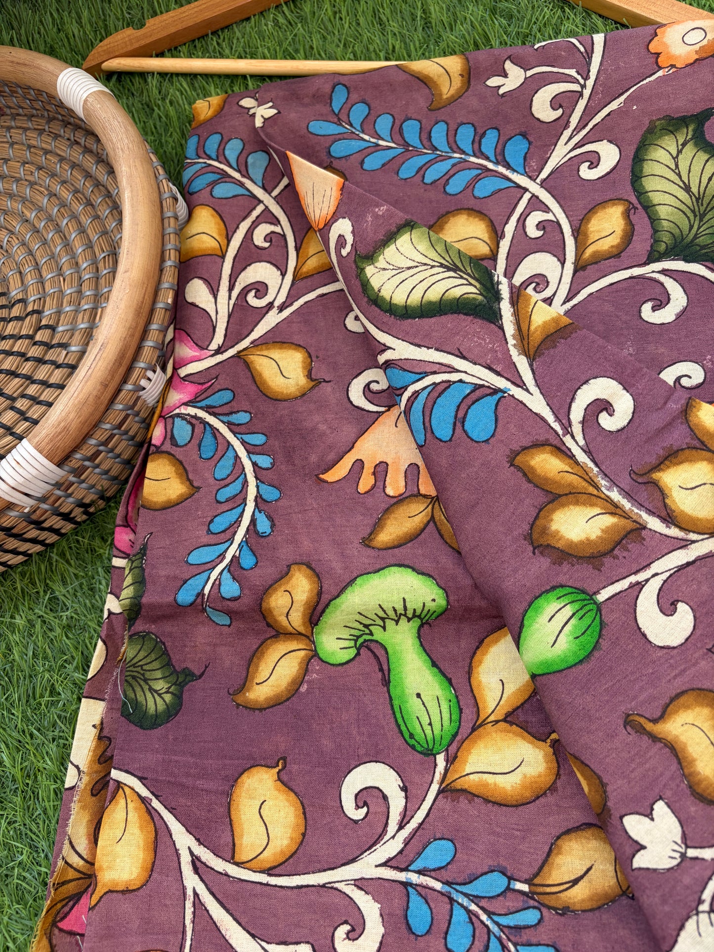 Cotton Kalamkari Fabric (hand painted)