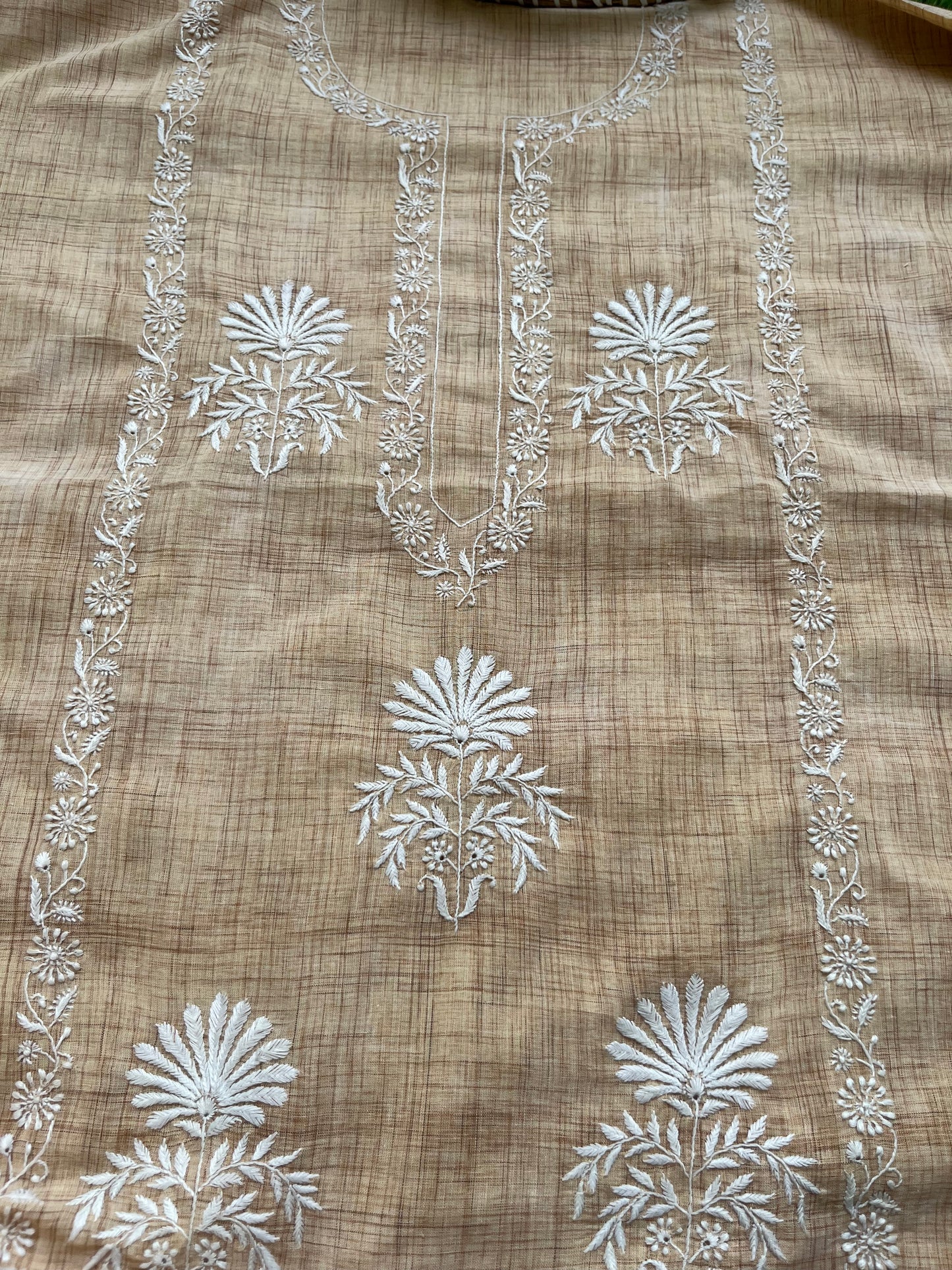 Khadi chikan kurta