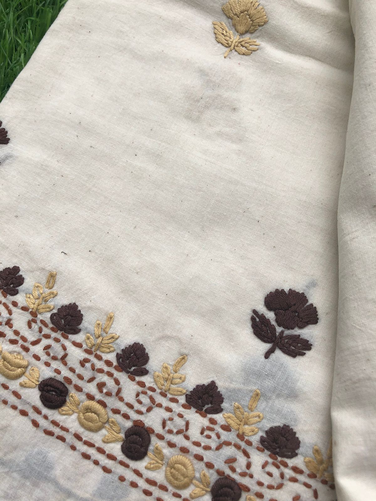 Handwoven Cotton embroidered kurta