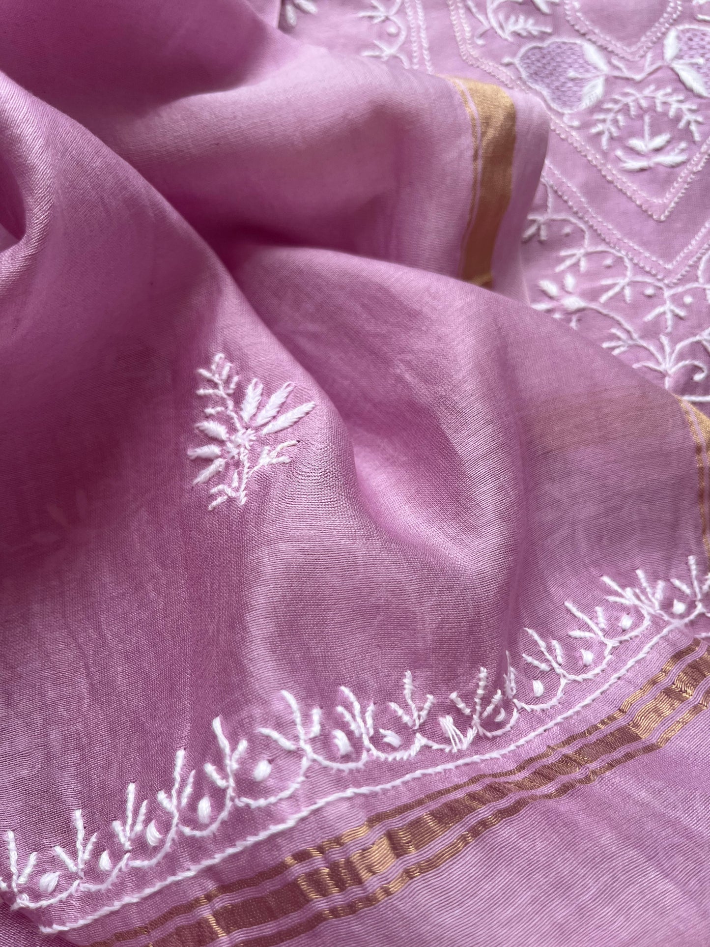 Chanderi Chikankari Kurta Dupatta