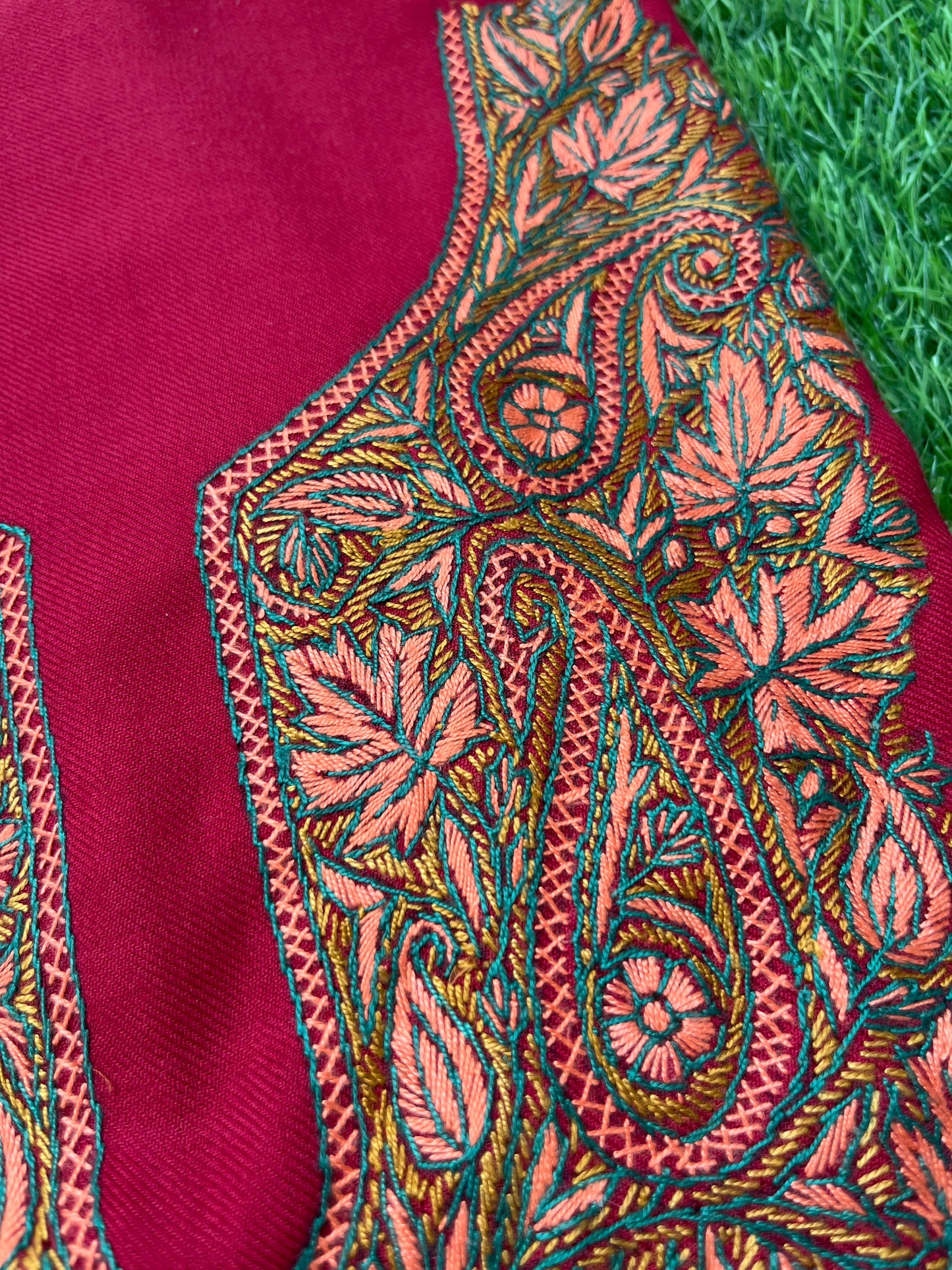 Woollen hand embroidered suit