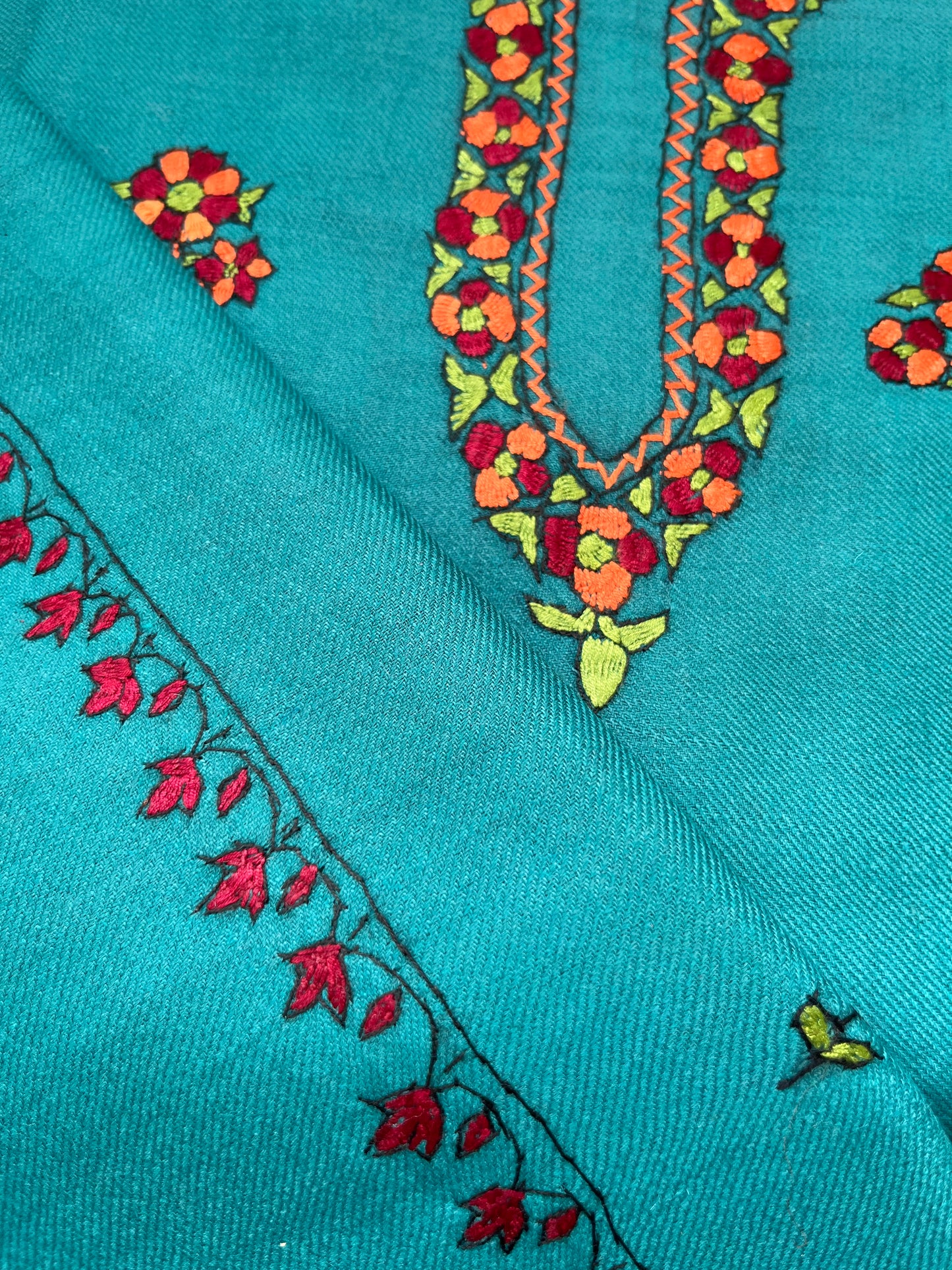 Woollen hand embroidered suit