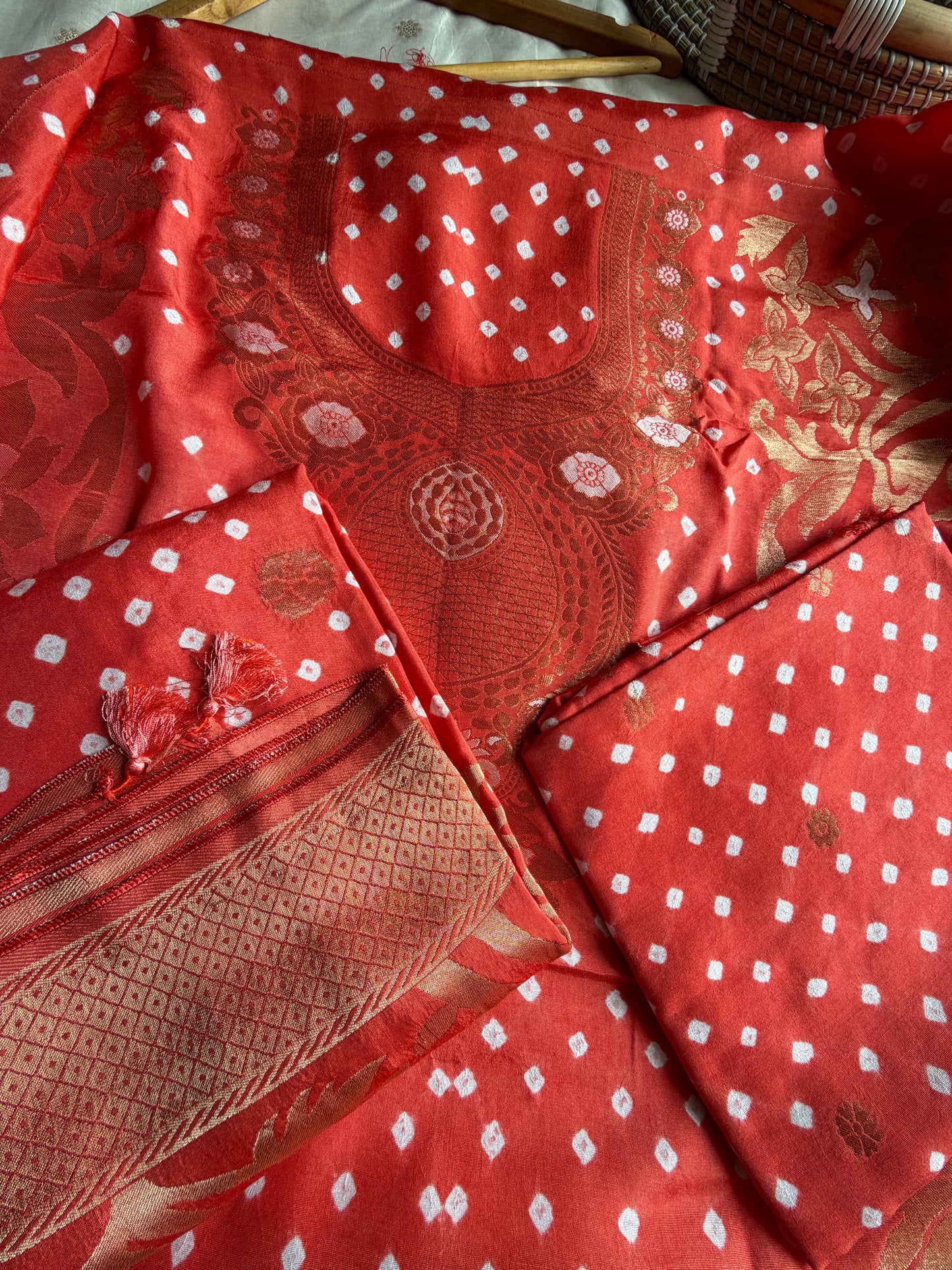 Modal Bandhani kurta bottom dupatta