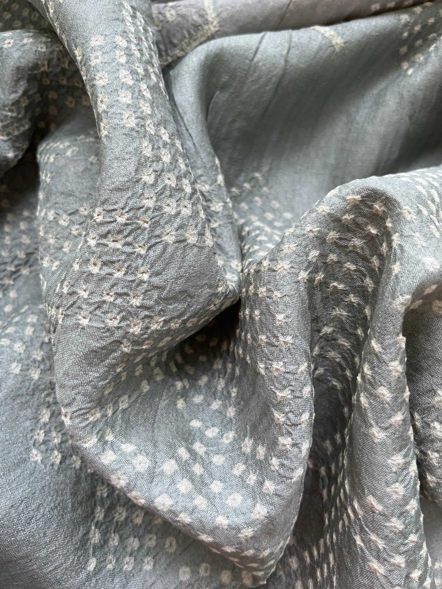 Tussar silk Bandhani dupatta plain kurta