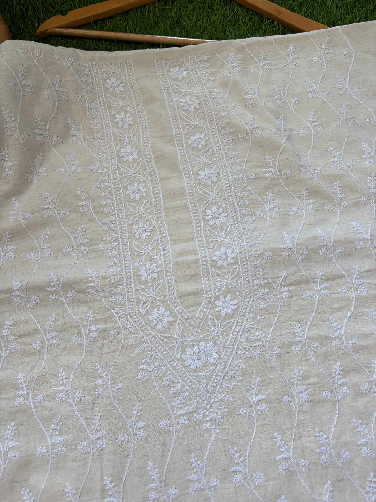 Chikankari khadi Kurta