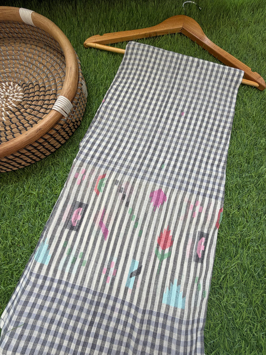 Jaamdani mul fabric