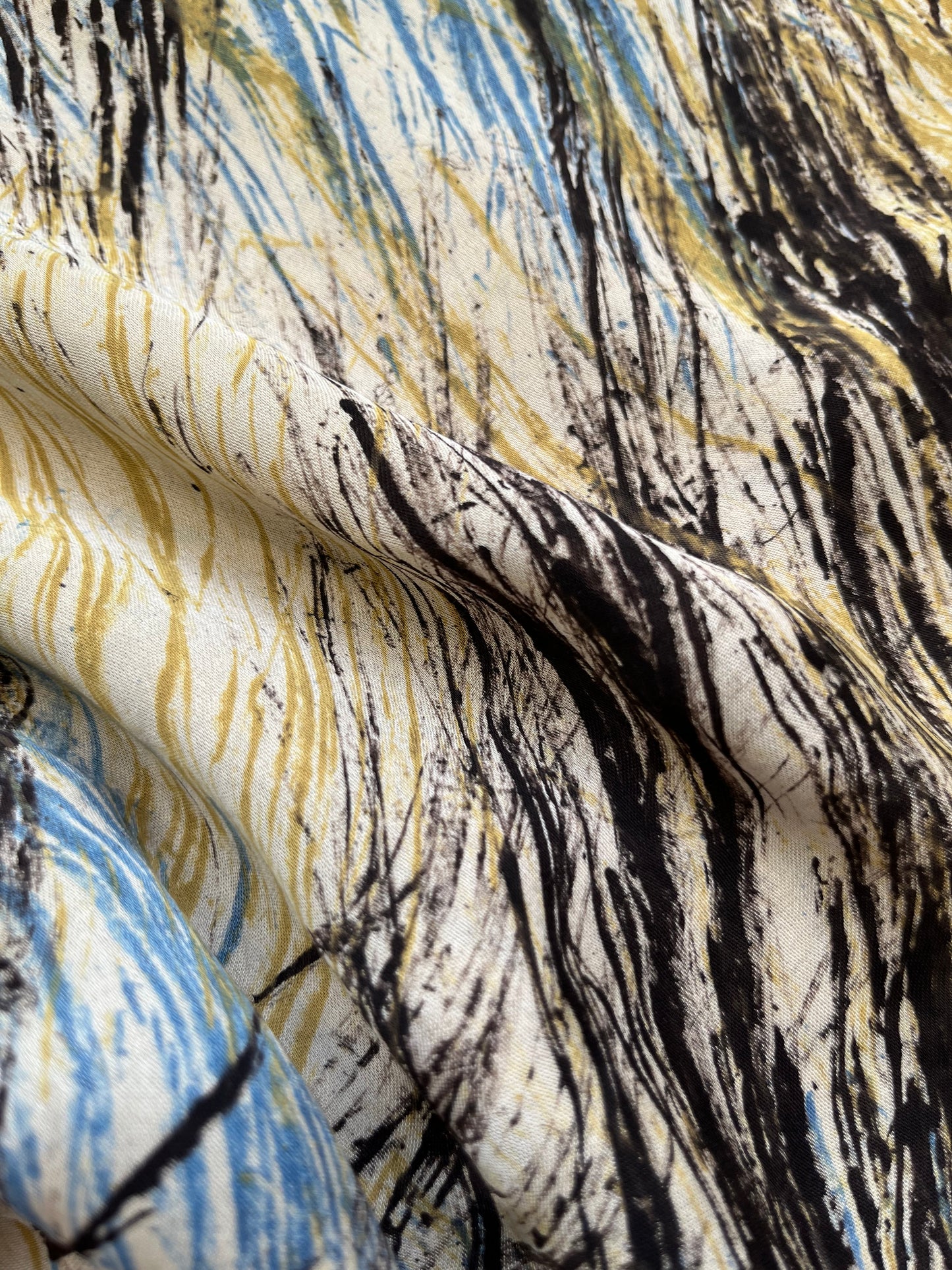 Modal Silk ajrakh fabric