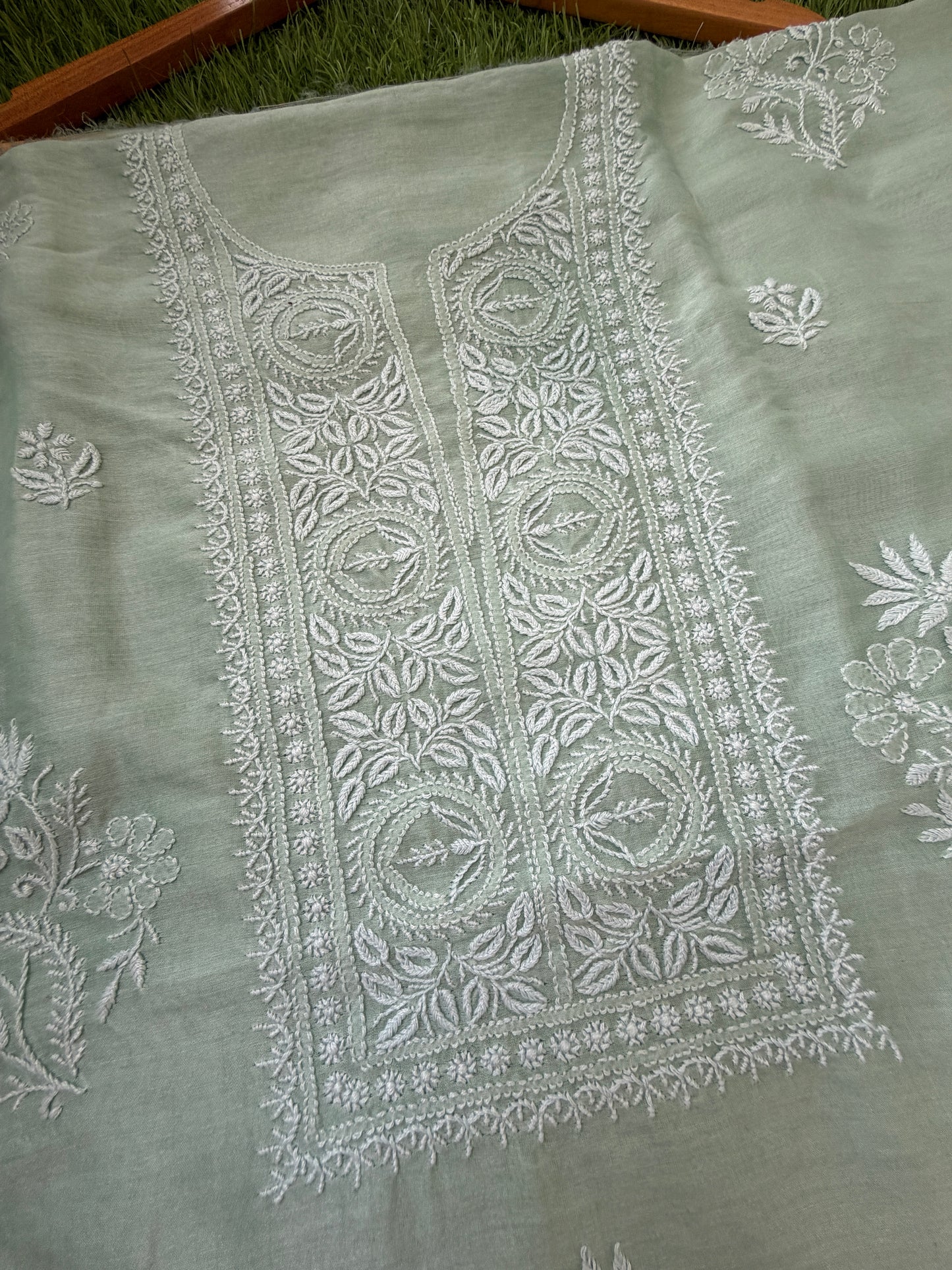 Chikankari chanderi Kurta