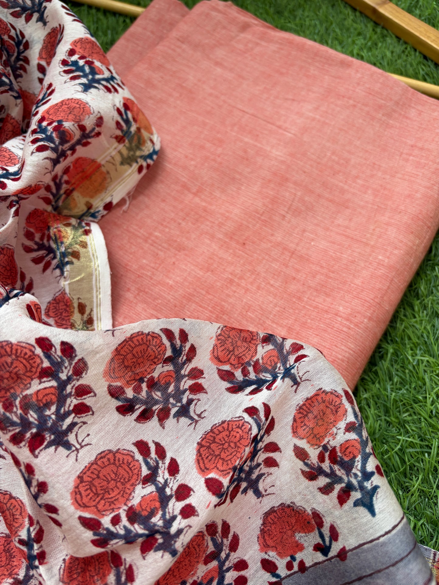 Khadi kurta fabric chanderi dupatta