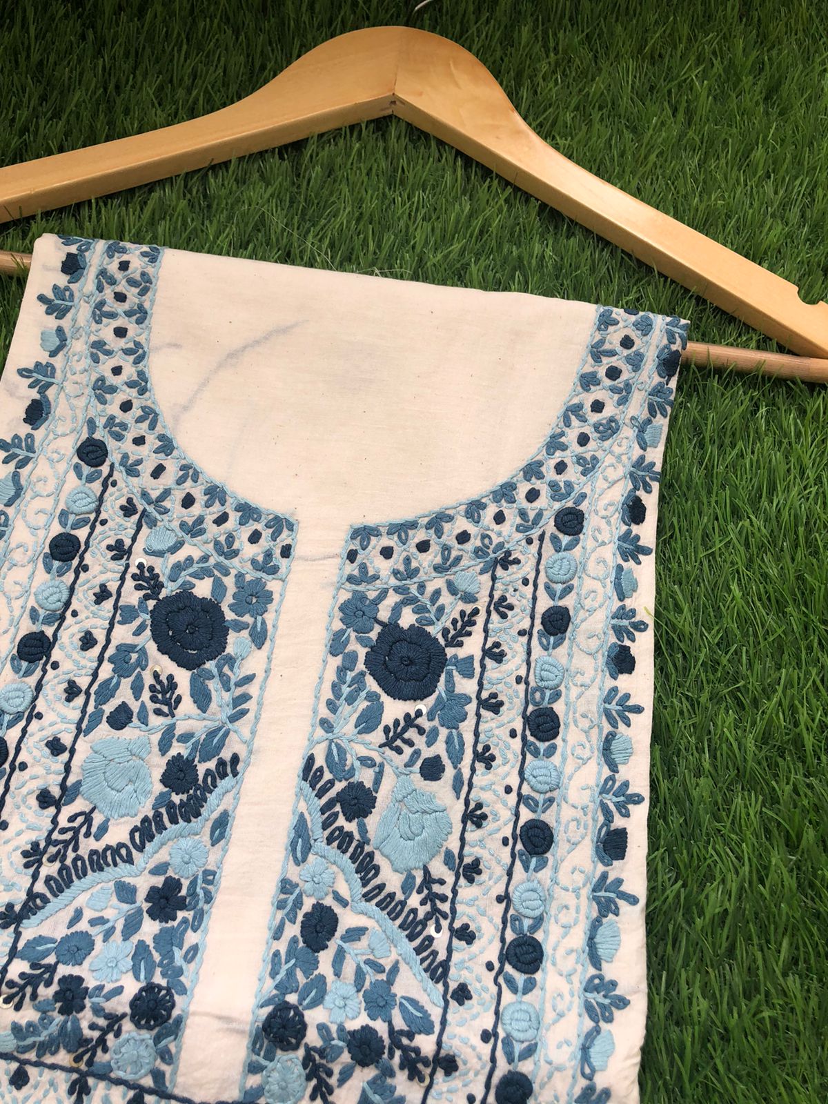 Handwoven Cotton embroidered kurta
