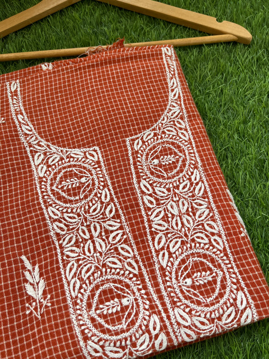Chikankari kala cotton Kurta