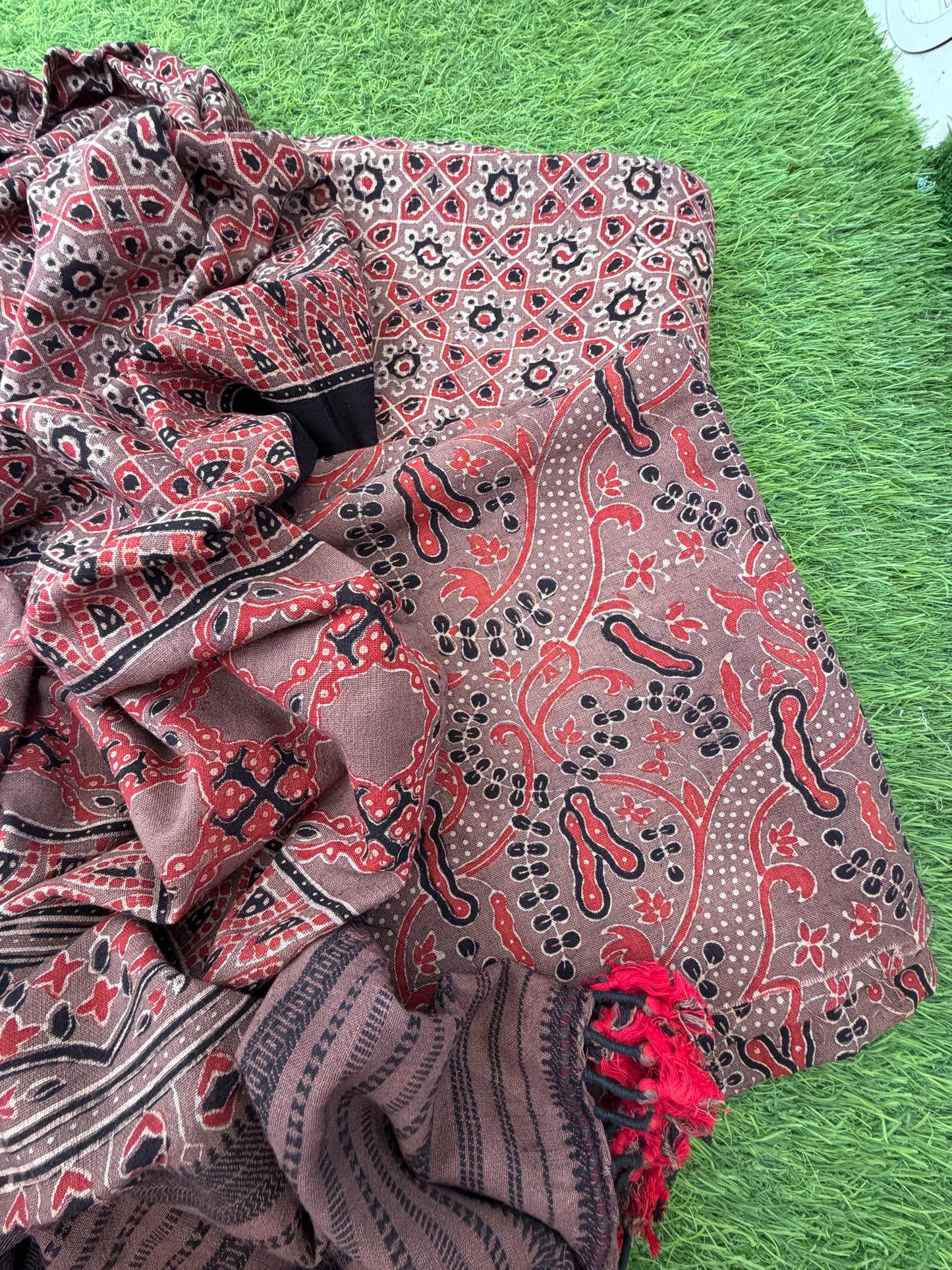 Kala Cotton Ajrakh Kurta bottom and dupatta